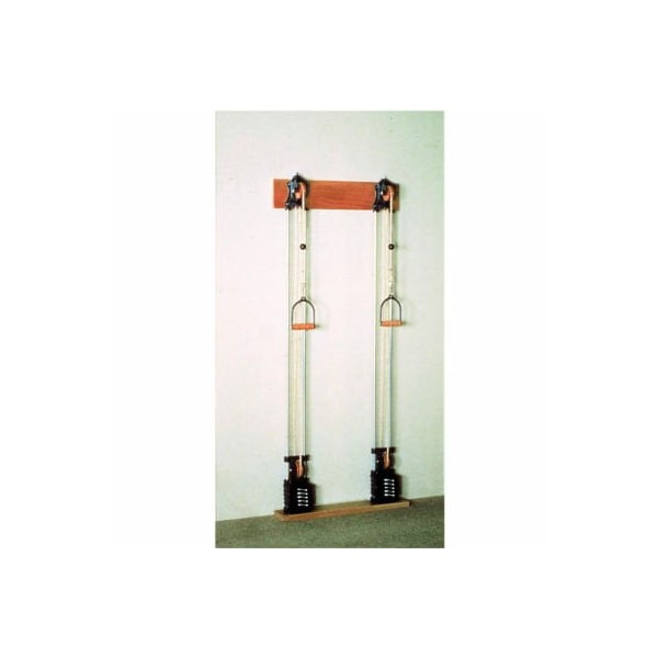 Single Handle Chest Weight Pulley System with Dual Weight Stack, 10 x 2.2 lb. Weights